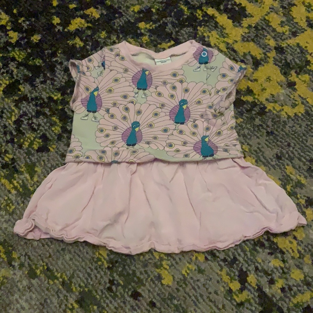 Polarn O. Pyret peacock dress